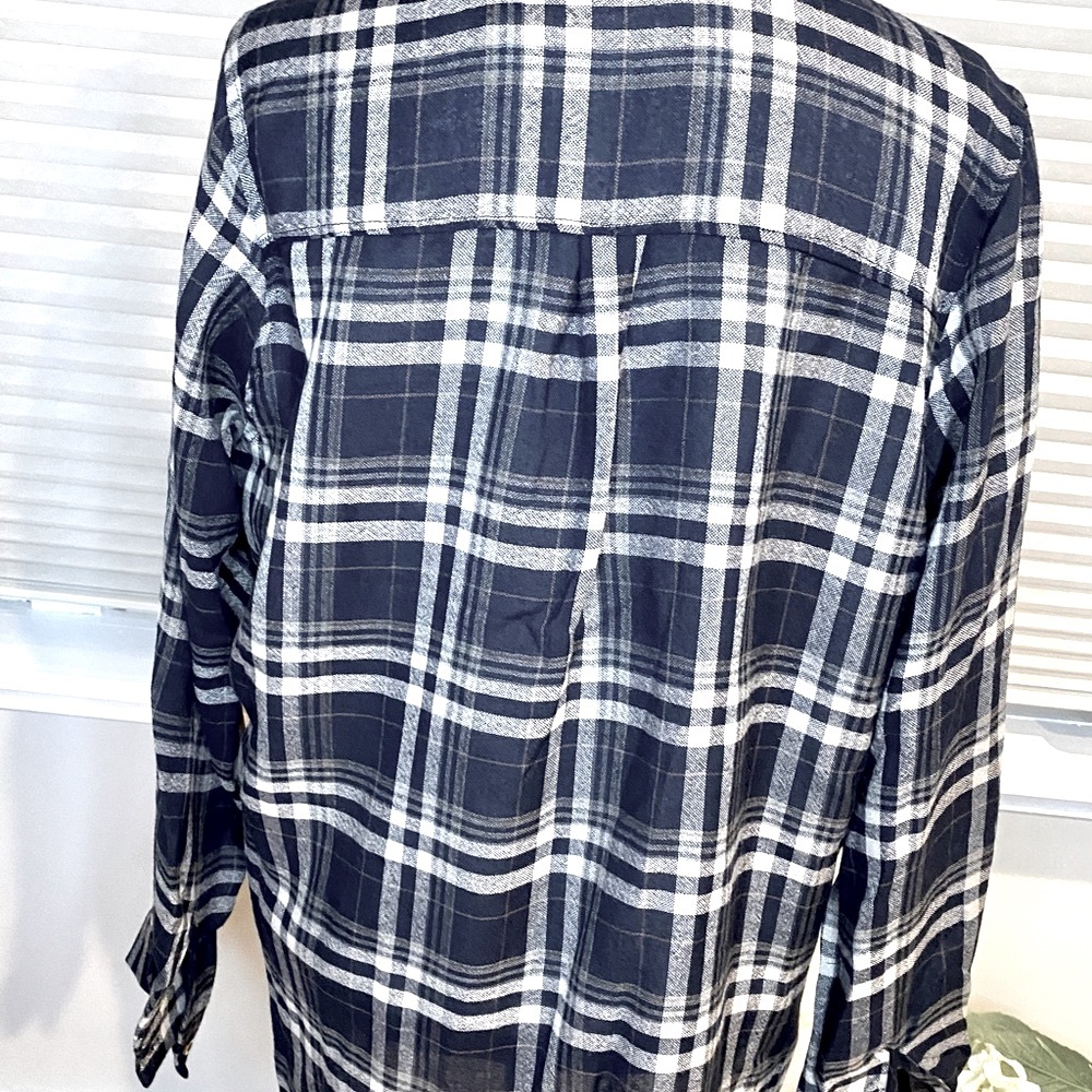 Plaid Boyfriend Shirt, S,M - Picture 2 of 8